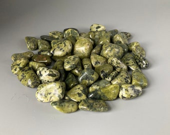 Inca Jade Tumbled Stone, Nephrite Tumbled Stone, (.5-1 inch)