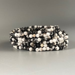 Zebra Jasper Small Bead Bracelet