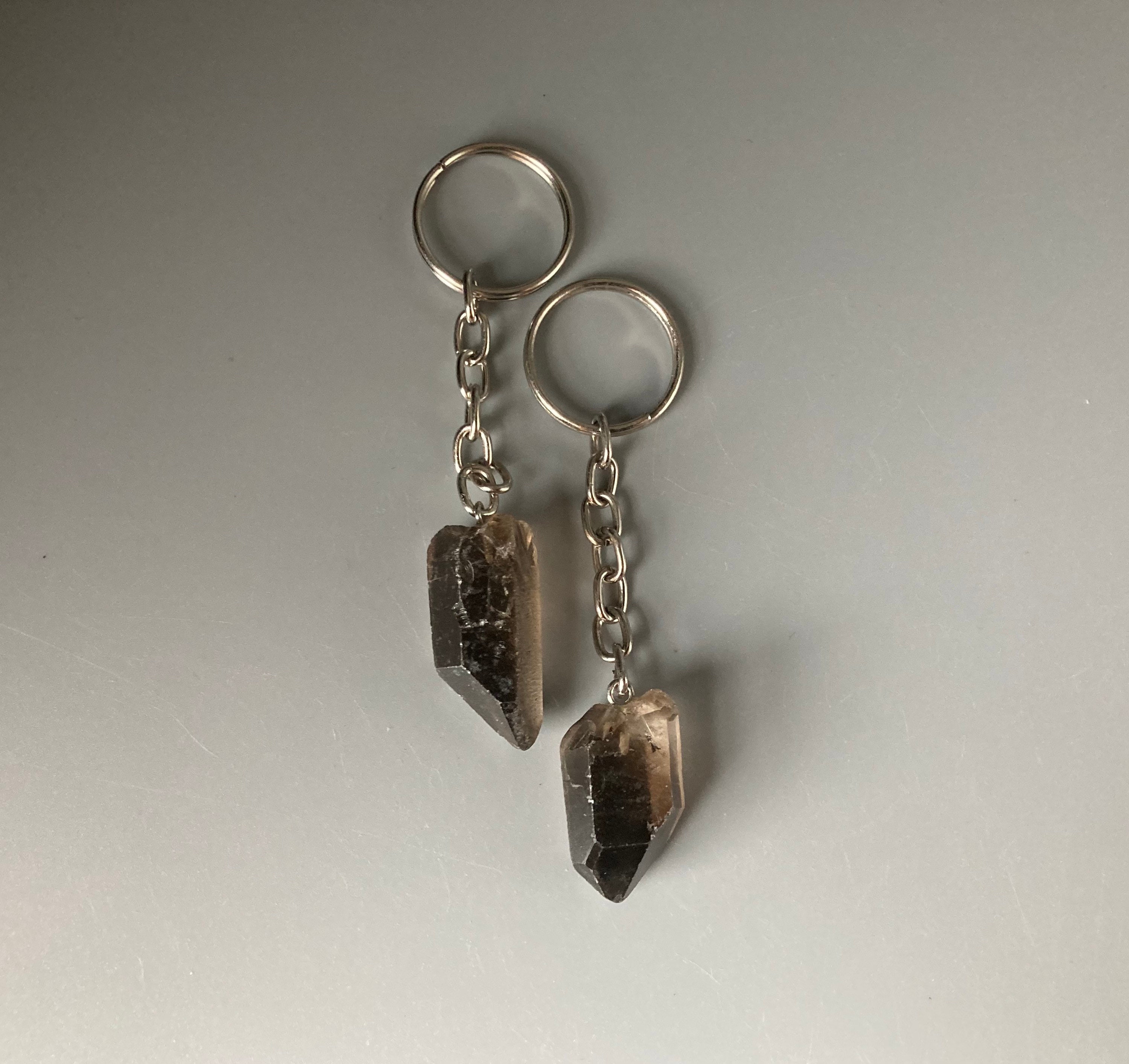 Goldstone and Natural Sunstone Gold Keychain Crystal Keychain