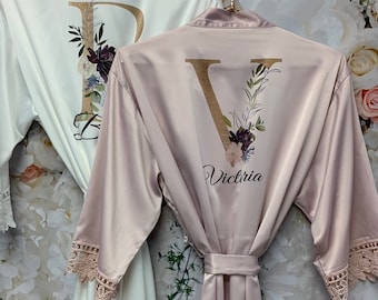 Bridesmaid Robes-Bridesmaid Gift-Bridal Party Robes-Wedding Gift-Personalized Robe-Bridesmaid Proposal-Getting Ready Robes-Customized Robes