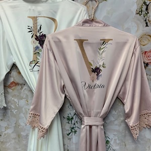 Bridesmaid Robes-Bridesmaid Gift-Bridal Party Robes-Wedding Gift-Personalized Robe-Bridesmaid Proposal-Getting Ready Robes-Customized Robes