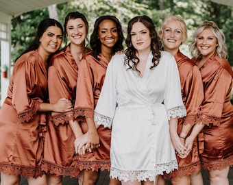 Bridesmaid Gifts, Set of Robes, Bridesmaid Proposal, Wedding Robes, Getting Ready Bridesmaid Robes, Bridal Party Outfit