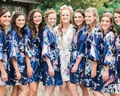 60 off CLEARANCE SALE Silk Bridesmaid Robes, Bridesmaid Gift, Satin Bridesmaids Robes, Kimono, Floral Bridesmaid Robe, Bridesmaid Proposal