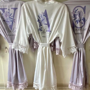 BRIDESMAID ROBES, Bridal Robe, Satin Dressing Gown, Bridesmaid Proposal, Wedding Morning Robes, Bridesmaid Gift, Bridesmaid Party Outfit
