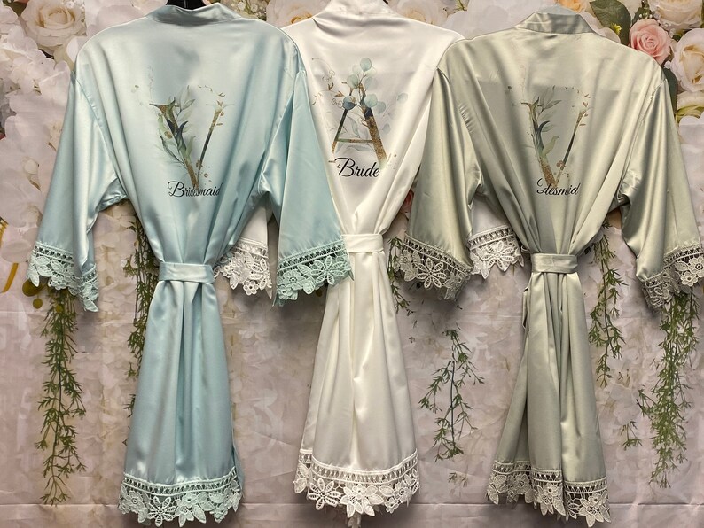 Bridesmaid Robes Bridal Wedding Gifts Set of Customized Etsy