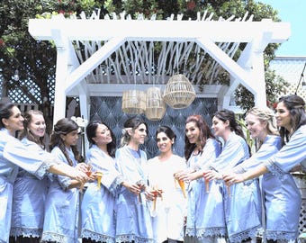 Bridesmaid Robes, Bridesmaid Gifts, Satin Bridesmaids Robe, Customized Robes, Lace Bridal Robe, Bridesmaid Proposal, Bridal Party Robes