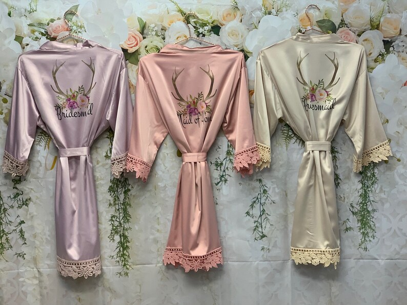 CUSTOMIZED Boho Robes Bridesmaid Robes Rustic Wedding Boho Etsy