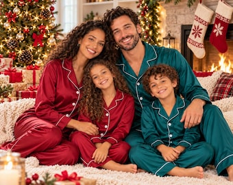 Personalized Christmas Pajamas | Matching Family Sleepwear Set I Pajamas for Family | Mens Women's Kid's Pajama