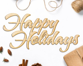 Happy holidays sign | Etsy