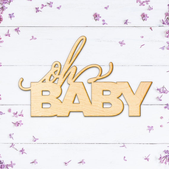 Oh Bebe Bois Bois Signe Art Panneau En Bois Laser Cut Etsy