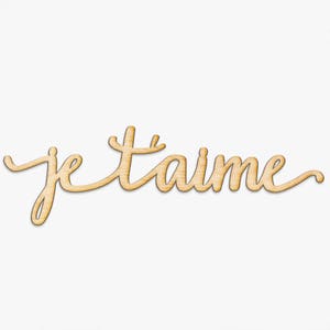 Je T&#39;aime Wood Sign - Wood Sign Art, French Decor, France, Francais
