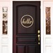 Circle Hello Script Wood Sign wood Sign Art Wooden Hello - Etsy