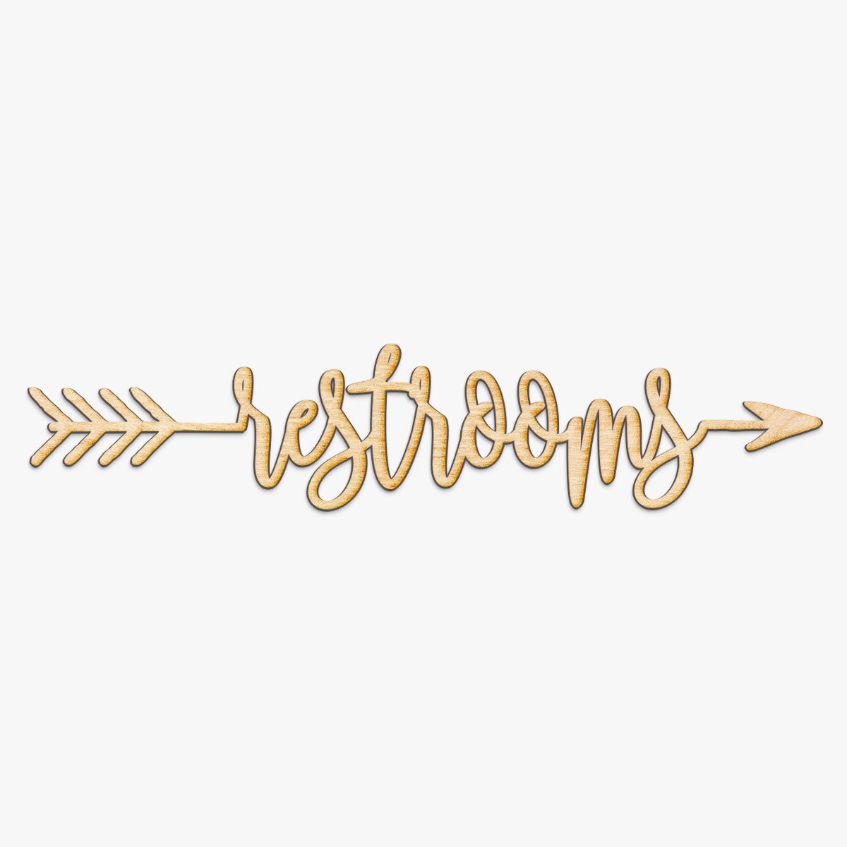 Rustic Bathrooms Bathrooms Arrow Wood Sign Wood Sign Art Restrooms Sign Wooden Sign BathRooms Sign Laser Cut Wood Wood Decor