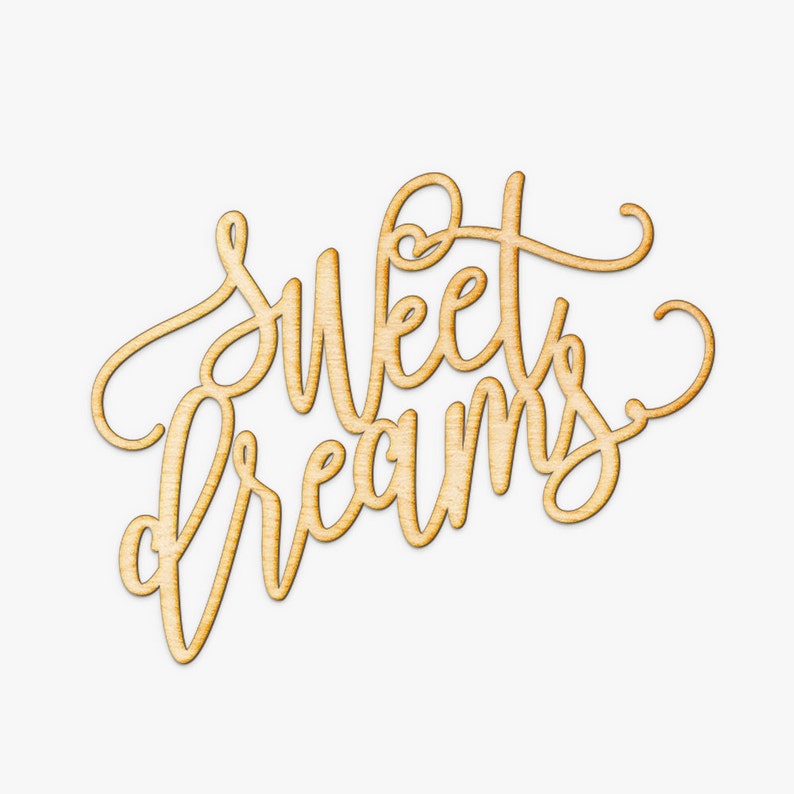 Sweet Dreams Wood Sign Wood Sign Art, Nursery Wooden Sign, Laser Cut Wood, Kids Wood Decor, Nursery Art, Sweet Dreams Sign image 2