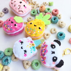 Macaron Charms -Planner Charms-Planner Dangles-Planner Clips-Planner Accessories-Bookmarks-Planner Stickers-Bujo-Keychain-Felt