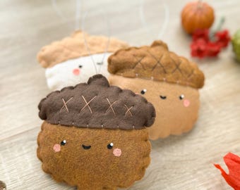 Acorn Ornaments - Autumn Decor, Fall Tree, Felt Fall Leaves, Handmade Fall Tree Ornament, Love Neen, Handmade Christmas Gift