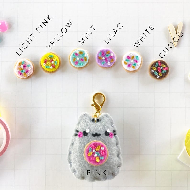 Pusheen Donut Dangle | Etsy