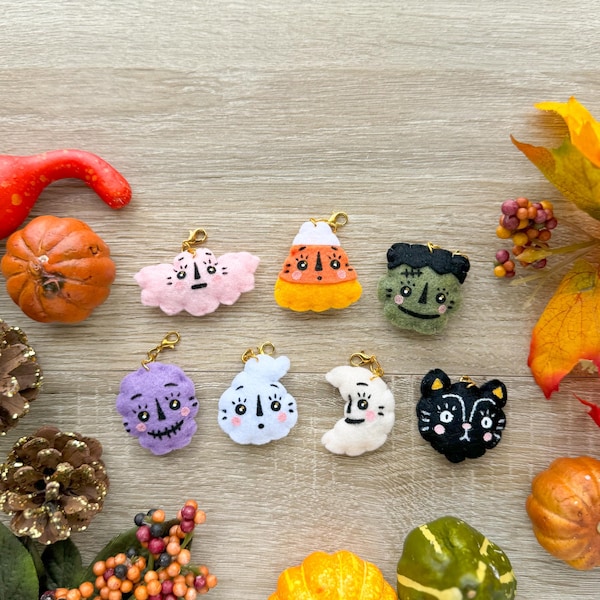 Vintage Inspired Halloween Charms -Planner Charms-Planner Dangles-Planner Clips-Planner Accessories-Bookmarks-Planner Stickers-Keychain-Felt
