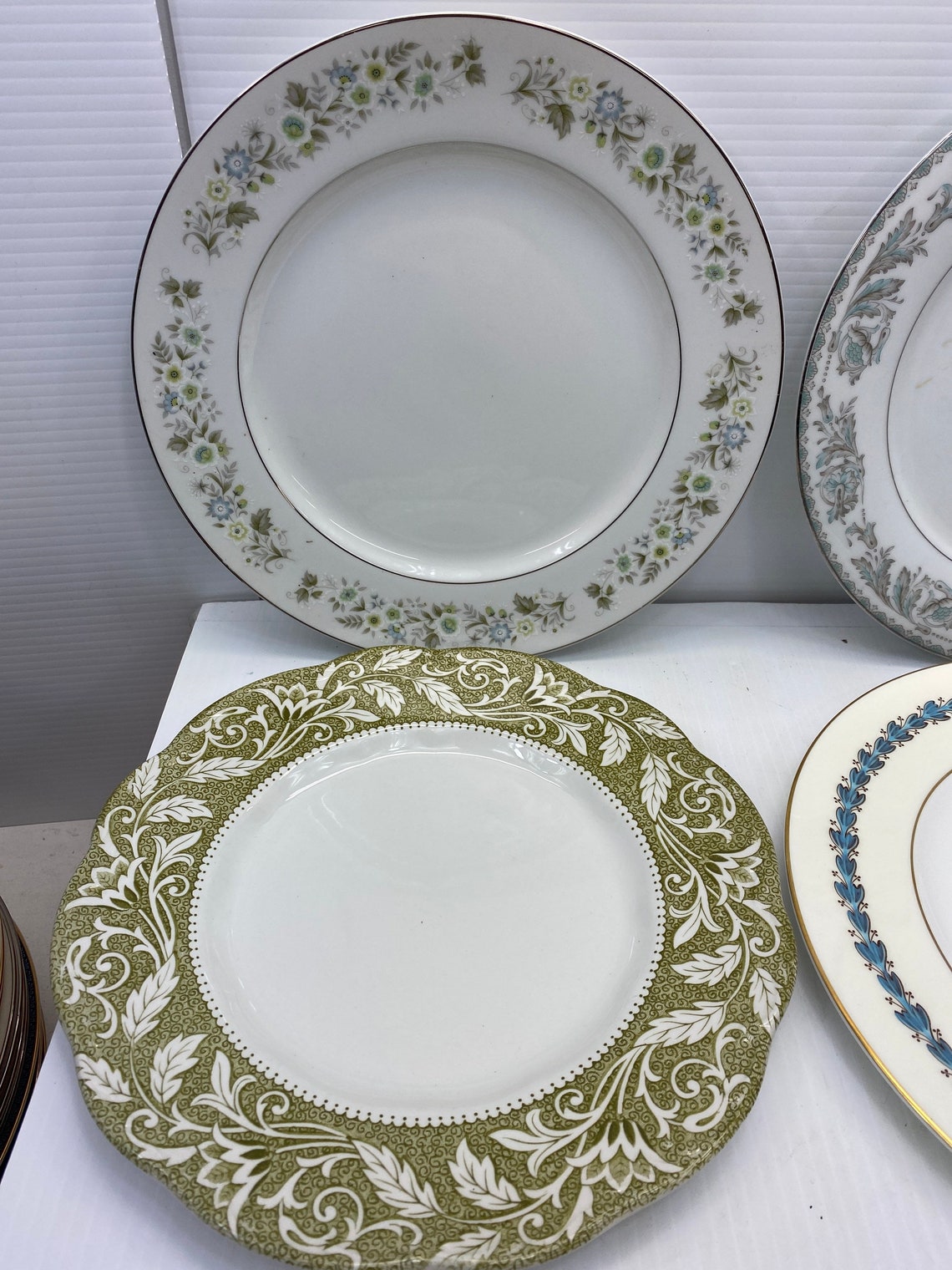 Vintage Mismatched China Dinner Plates Odd Mixed Set of 4 for Etsy