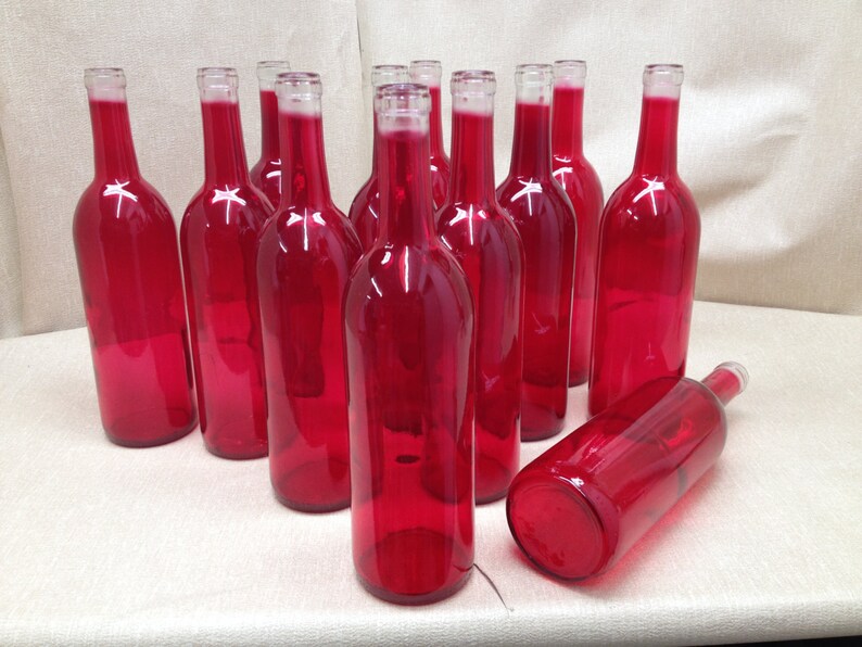 12 Red Bottles 750 ML for Home Brew Beer Wine Wedding Etsy