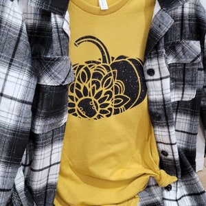 Sunflower Mandala Pumpkin Tee