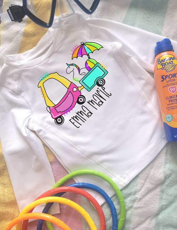 Beachy Coupe Toddler Rash Guard Personalized Toddler Rash Etsy