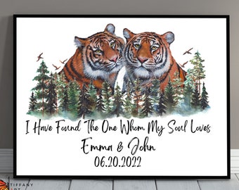 Tiger Love Couple Print - Etsy