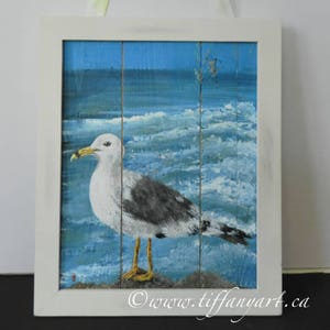 beach decor,seagull painting,beach art,nautical decor,beach painting,shorebird art,shorebird painting,seagull wall art,nurser decor,seagull