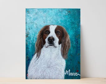 Retrato personalizado de perro, retrato de mascota pintado a mano, regalo personalizado para perros, pintura de mascotas, regalo personalizado para dueños de perros, regalo personalizado para mascotas