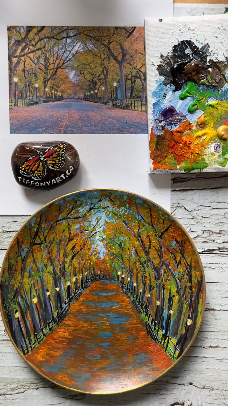 Custom Central Park Fall Wedding Ring Dish Personalized Wedding Gift