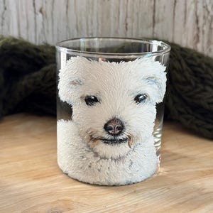 Custom Dog Wine Glass from Your Photo, Pet Wine Glass, Pet Portrait Painting, Pet Gift, Dog Portrait Painting, Dog lover Gift, Dog Mom Gift