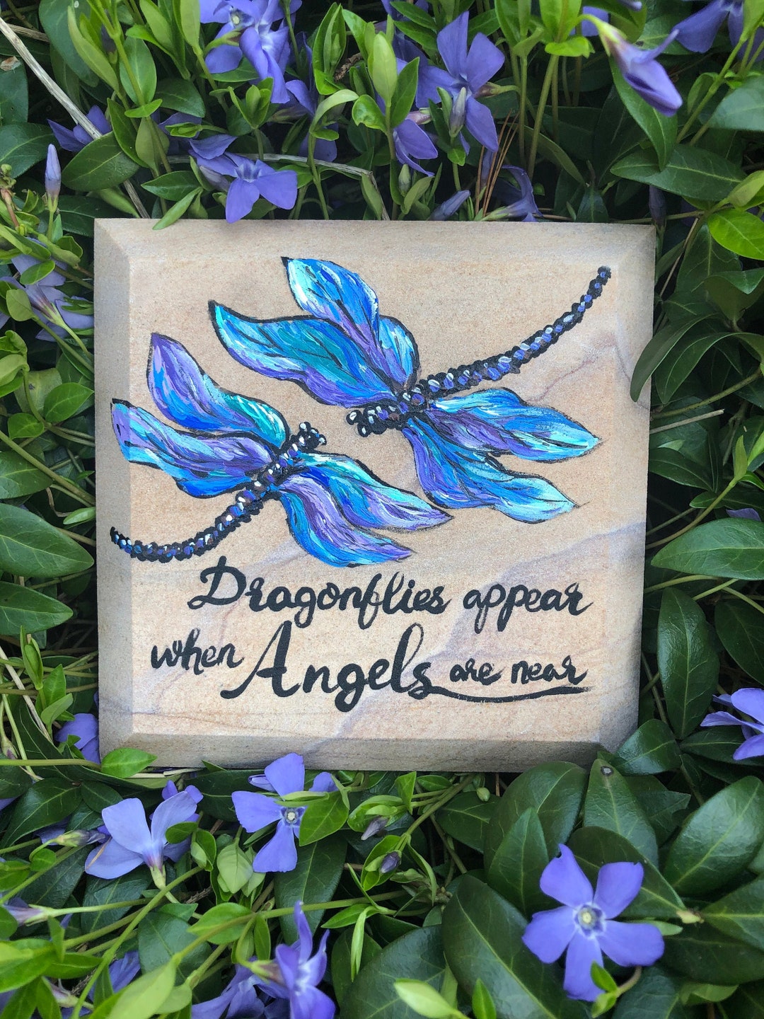 Dragonfly Memorial Stone, Remembrance Stone, Sympathy Gift, Funeral ...