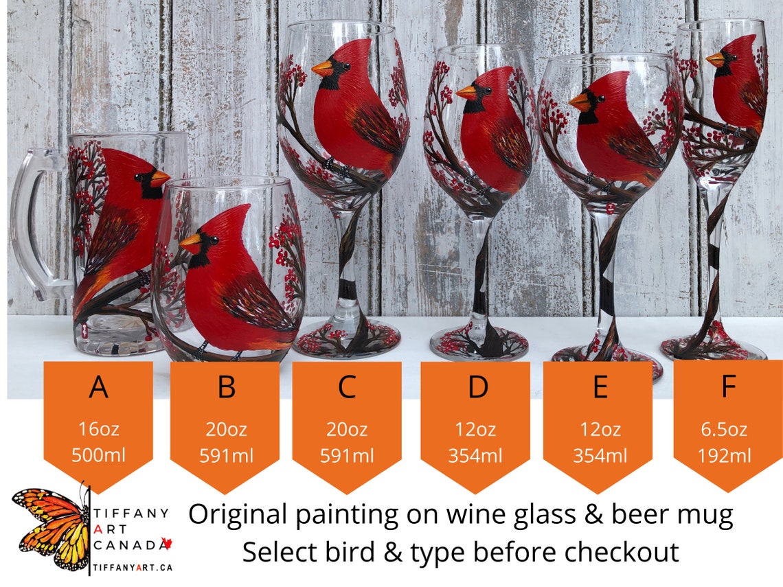 Eastern Bluebird Wine Glass Bird Wine Glass Bluebird of Etsy