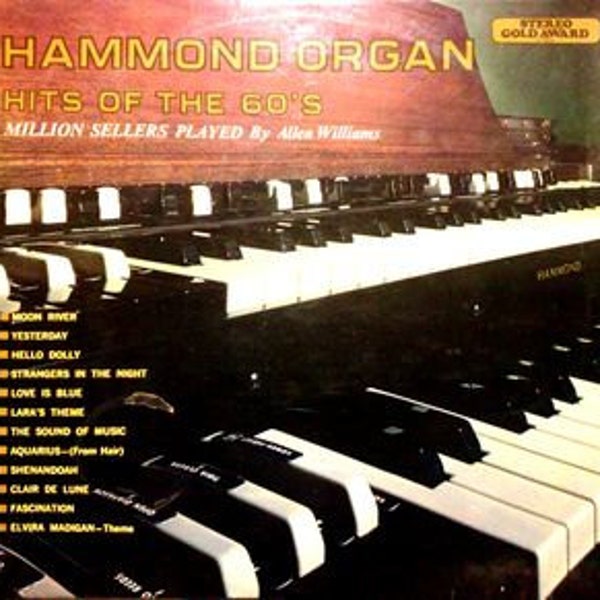 Hammond Organ Hits Of The 60s LP Vinyl Record Disc Album Rare Retro Music Collectors Item (1970) LP110
