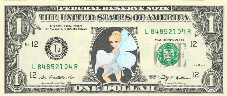 Tooth Fairy Money Color Dollar Bill REAL Money FREE Etsy
