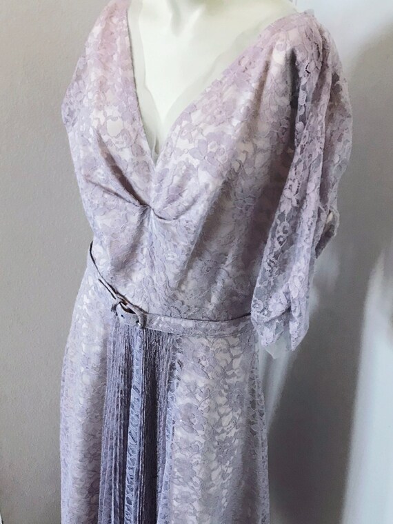 Vintage 1950’s Purple Lace Swing Dress