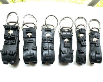 Mountain bike tire key ring fob