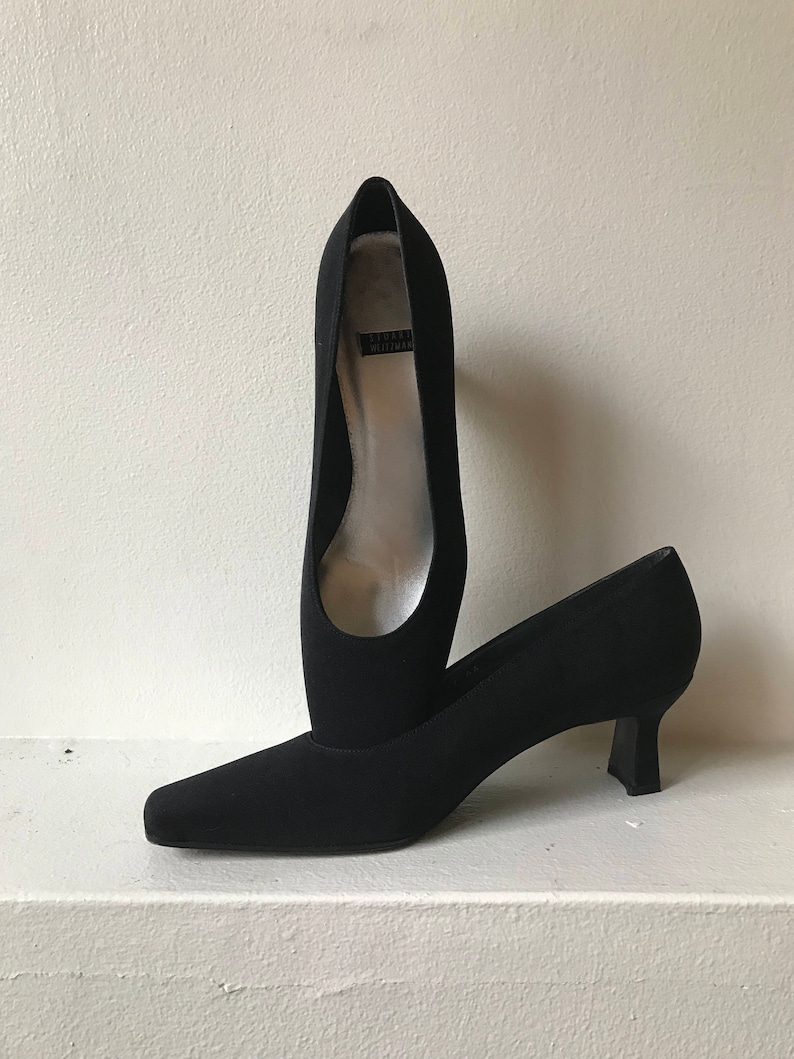 black vintage high heels
