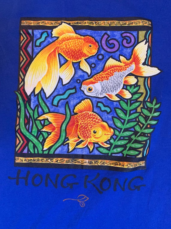 90's Hong Kong Koi fish T-shirt XL retro vintage - image 2