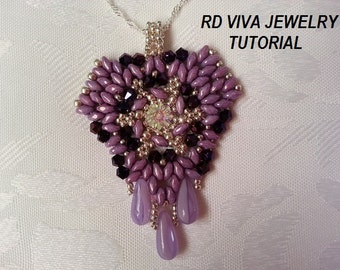 Tutorial para crear un colgante Orlando con cuentas, diseño de joyería elegante (patrón en PDF)