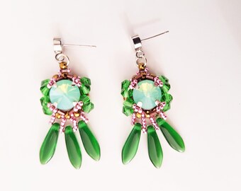 Beaded Garland Earrings Tutorial (PDF Pattern)