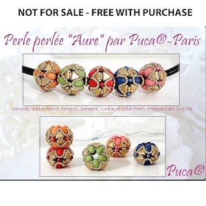 May include: A beaded bracelet with six spherical beads in various colours, including orange, green, red, blue, and pink, with gold detailing. The beads are strung on a black elastic band. The text "NOT FOR SALE - FREE WITH PURCHASE" is at the top.