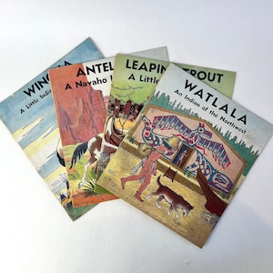 Vintage Platt & Munk Picture Books - Native Americans Navaho Iroquis Tribes