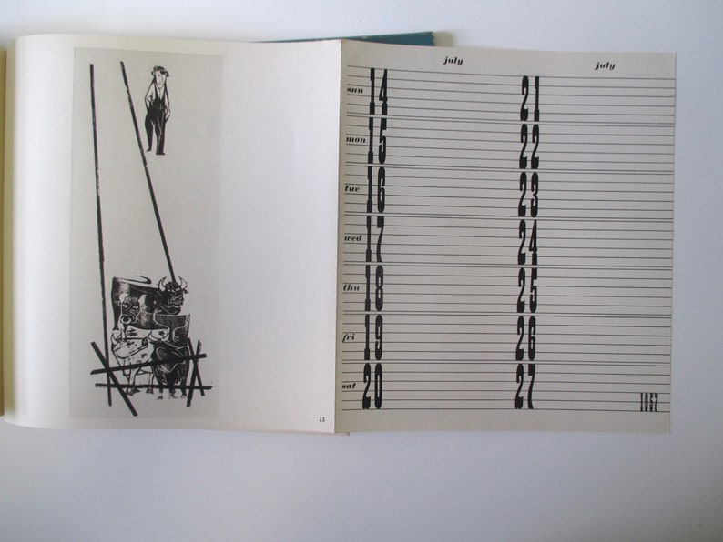 1957 MOMA Appointment Calendar With Prints From the Collection Etsy