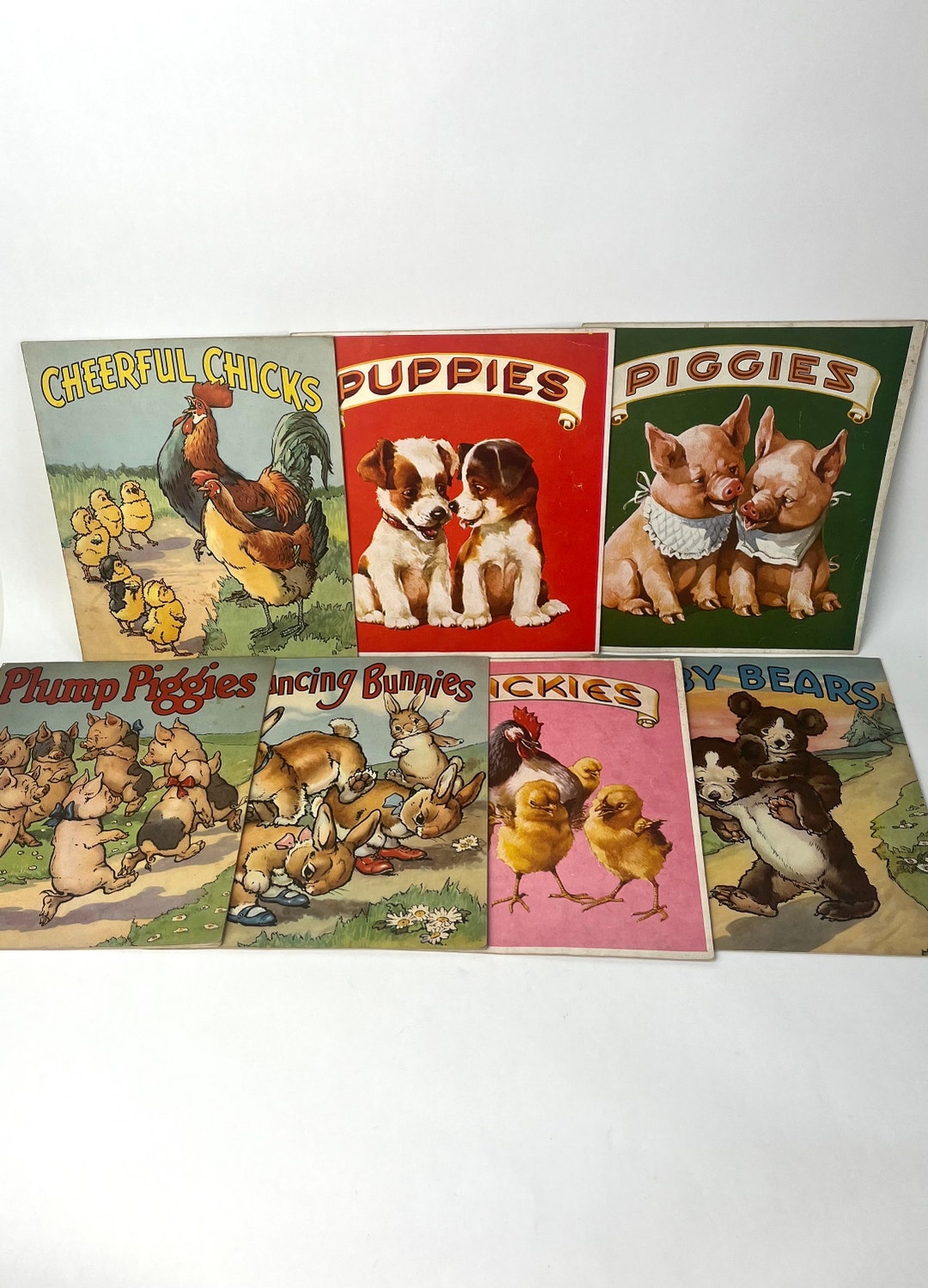 Vintage Baby Animal Picture Books Samuel Gabriel & Sons Etsy