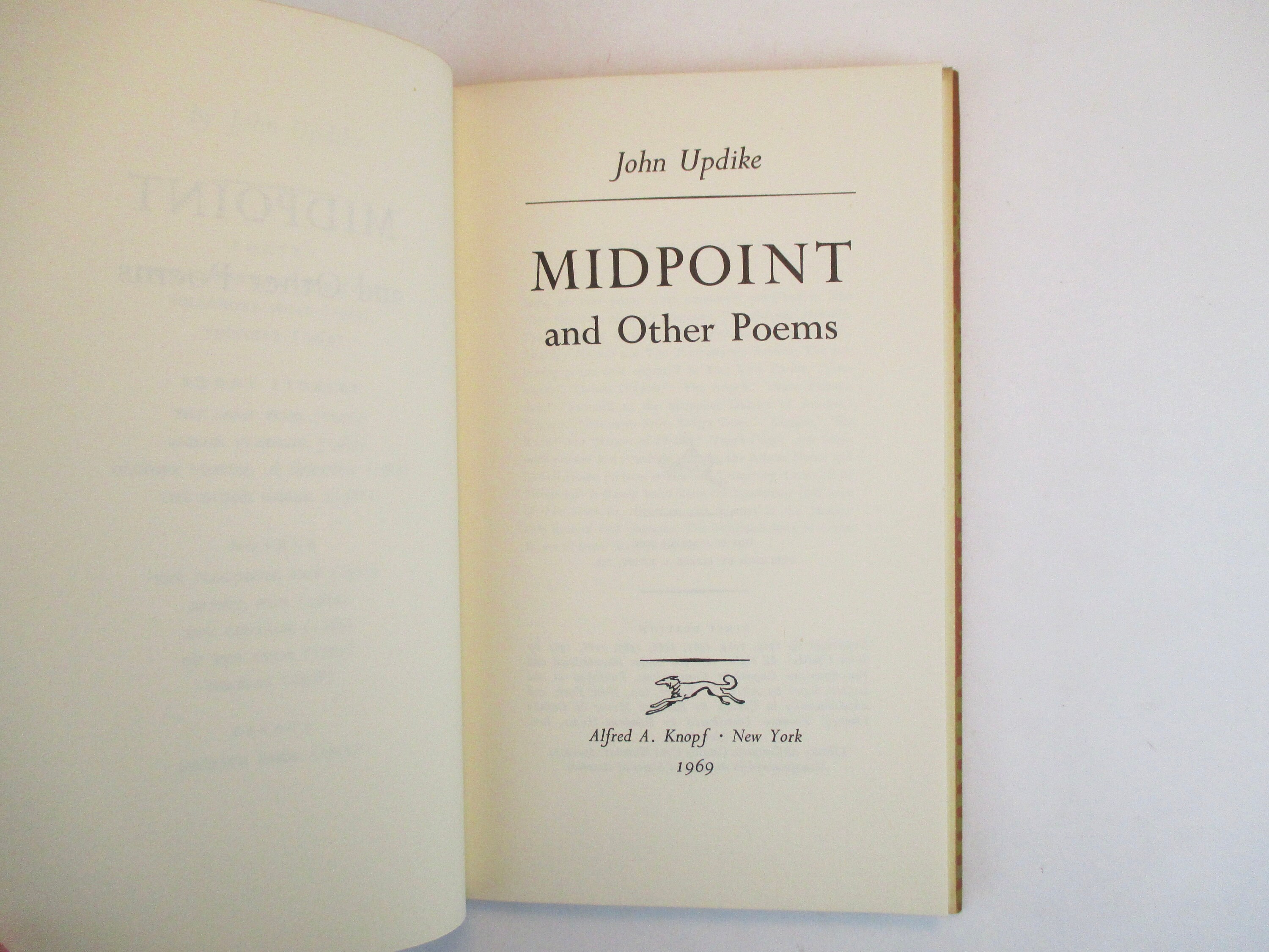 Midpoint and Other Poems by John Updike First Edition Etsy
