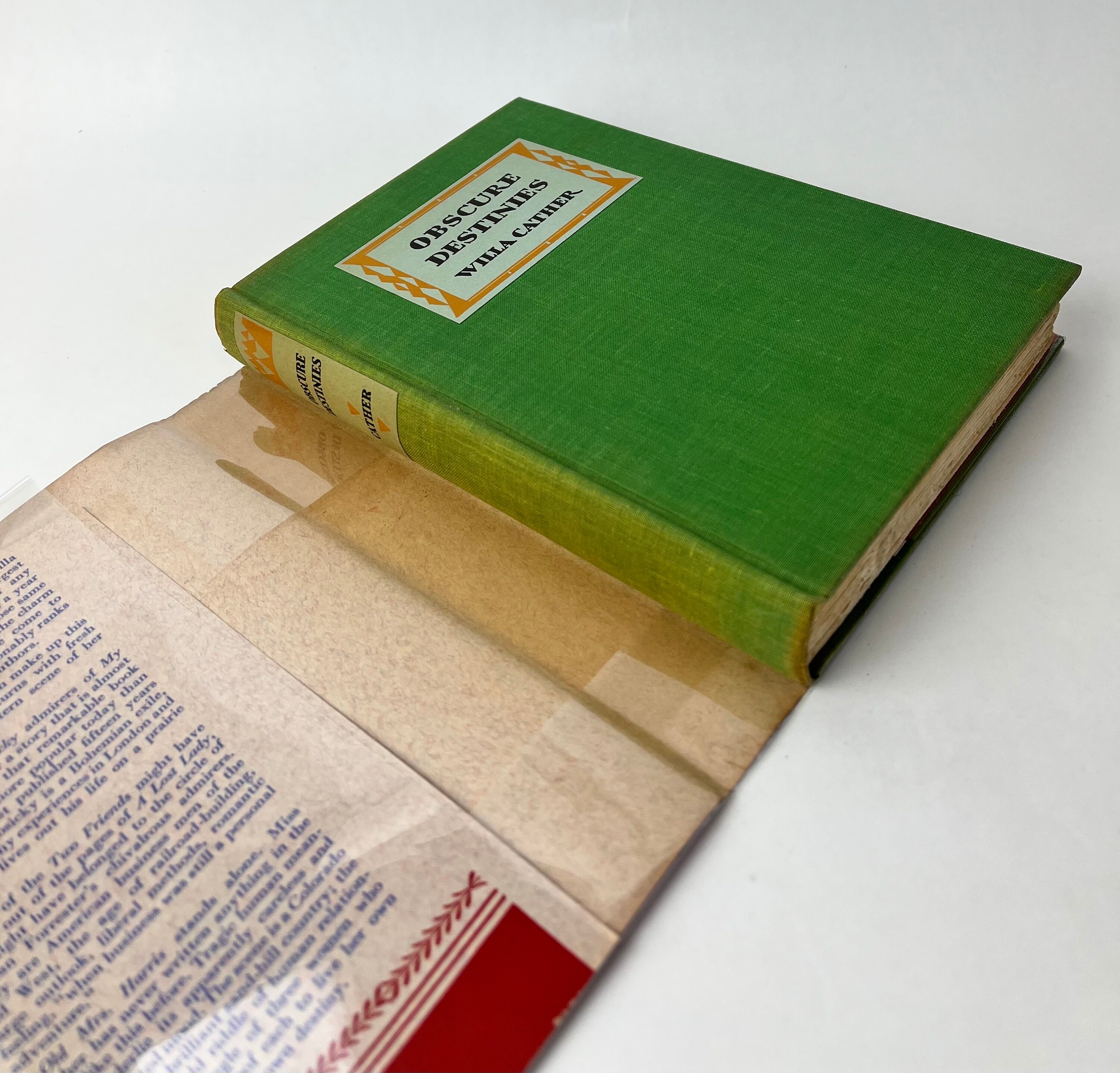 Obscure Destinies by Willa Cather - Etsy