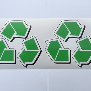 2 Green Recycle Logo Vinyl Diecut Decals by SBD DECALS …