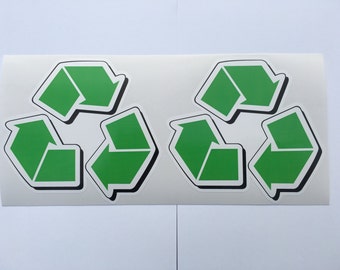 2 Green Recycle Logo Vinyl Diecut Décalcomanies par SBD DECALS ...