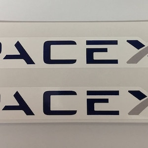 2 Spacex Diecut Decals by SBD Decals